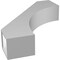 Ekena Millwork 5 1/2-in. W x 24-in. D x 30-in. H Westlake Architectural Grade PVC Knee Brace BRCP055X24X30WTL - alternate 2